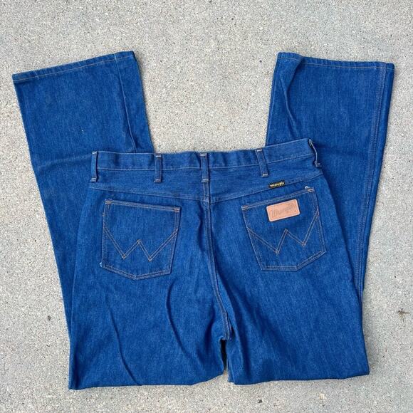 Vintage 70s Wrangler No Fault Jean 945DEN 38x34 Cowboy Cut Regular Fit